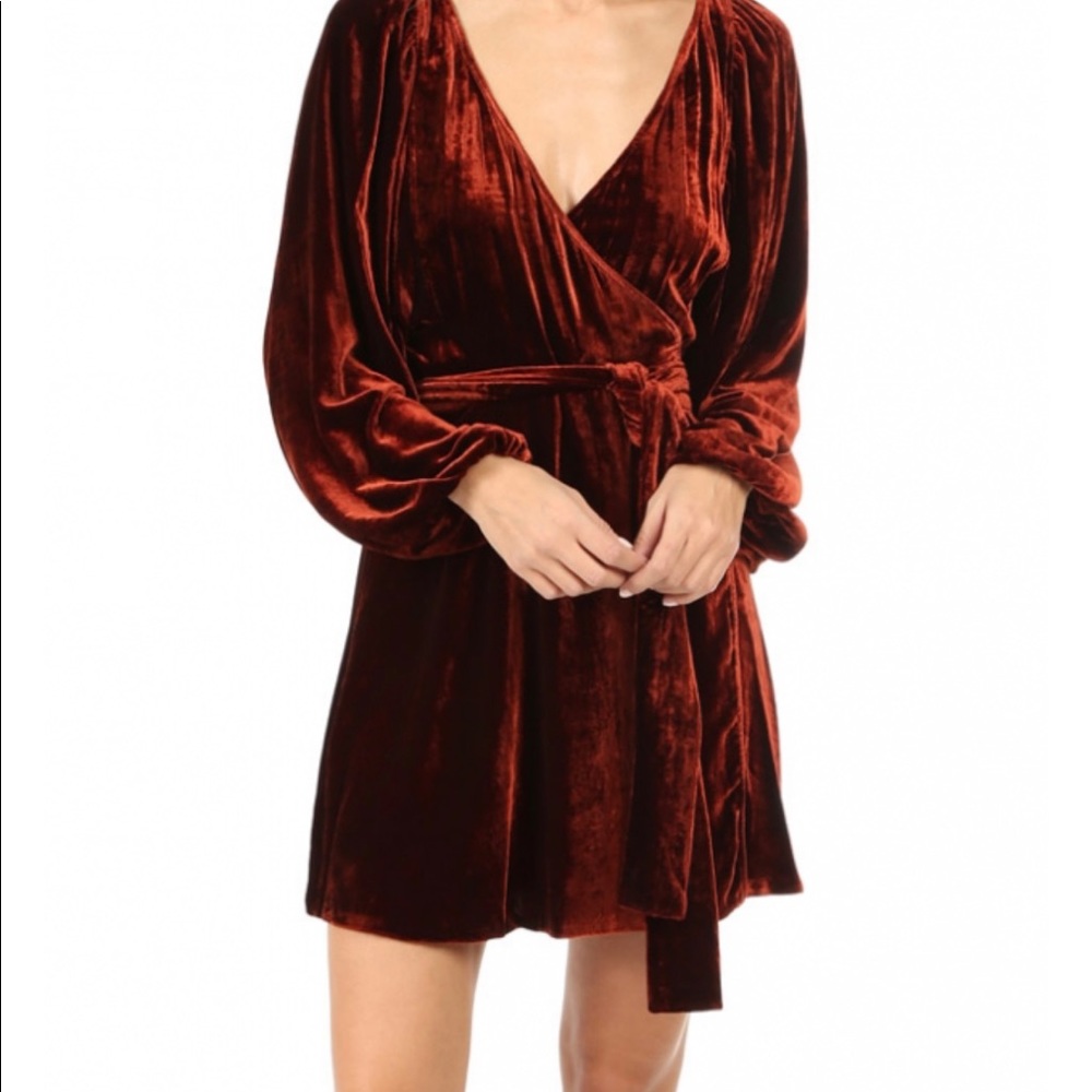 A.L.C. Carlo Velvet Silk Blend Wrap Dress!! 🌟 - Picture 2 of 7